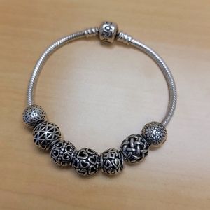 Pandora bracelet and charms